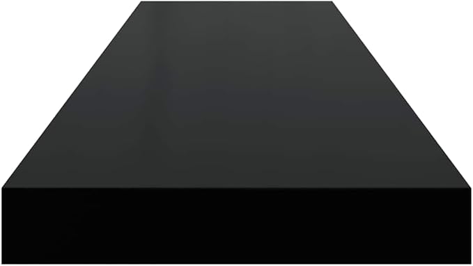 Set of 4 Black Honeycomb Floating Wall Shelves, Modern MDF and Metal Wall Mounted Shelf for Home Office Decor, Display Books and Decorative Pieces