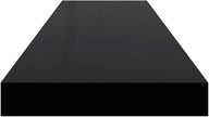 Set of 4 Black Honeycomb Floating Wall Shelves, Modern MDF and Metal Wall Mounted Shelf for Home Office Decor, Display Books and Decorative Pieces