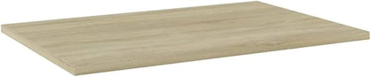 Set of 8 Sonoma Oak Floating Wall Shelves, 23.6x23.6 Inch Minimalist Engineered Wood Storage Shelving for Living Room, Kitchen and Home Decor