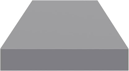 Modern Floating Wall Shelf Set of 4 Grey Honeycomb MDF Metal 31.5 x 9.3 Inches for Home Decor and Storage