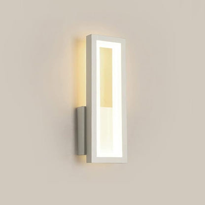 LED Wall Light Modern Metal Wall Sconce Lighting 16W Bedside Wall Lamp, Nordic Rectangle Wall Sconces Indoor Wall Wash Lights for Living Room Bedroom Bedside Hallway