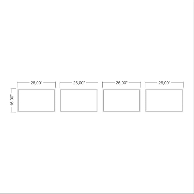 Premade Wall Molding Kit, Ready to Assemble Wainscoting Panels, Installed with Glue, Pre-Cut Molding Trim for Interrior Wall, DIY, (4 Frames, NOT Peel and Stick)