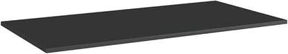 Set of 4 Wall Mounted Floating Shelves, 39.4 x 19.7 Inch High Gloss Black Engineered Wood Display Shelving for Living Room, Bedroom, and Home Office Storage