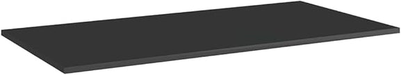 Set of 4 Wall Mounted Floating Shelves, 39.4 x 19.7 Inch High Gloss Black Engineered Wood Display Shelving for Living Room, Bedroom, and Home Office Storage