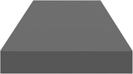 High Gloss Grey MDF Floating Wall Shelf 31.5 Inch Long with Metal Bracket, Modern Minimalist Design for Living Room Bedroom, Sturdy Storage for Books and Decor, Easy to Clean