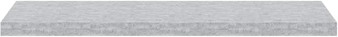 Concrete Grey Honeycomb Floating Wall Shelf Set of 2, Modern MDF and Metal Wall-Mounted Shelves 35.4 Inch for Display and Storage