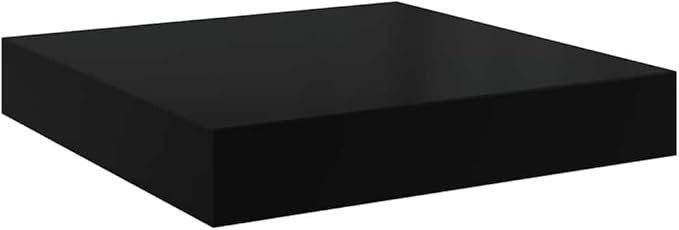 High Gloss Black Floating Wall Shelf Set of 4, Honeycomb MDF and Metal Small Shelves for Modern Home Decor, Display Organizer with Sleek Style and Robust Load Capacity