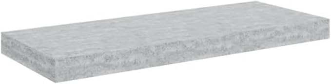 Concrete Grey Honeycomb MDF and Metal Wall Shelf, Modern Floating Shelf for Living Room and Home Office, 4-Piece Set for Stylish Storage and Display
