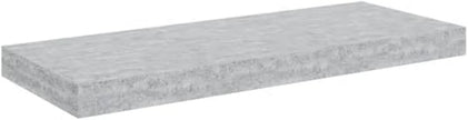 Concrete Grey Honeycomb MDF and Metal Wall Shelf, Modern Floating Shelf for Living Room and Home Office, 4-Piece Set for Stylish Storage and Display