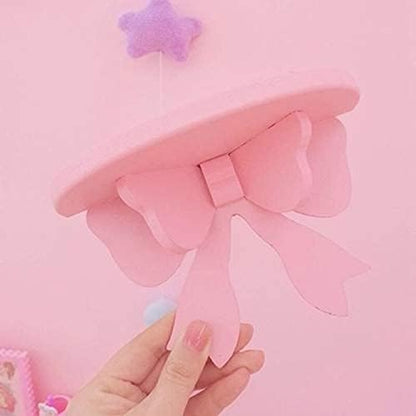 Kawaii Wood Floating Shelf - Kawaii Wall Decor for Pink Room (Yellow)