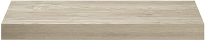 Floating Wall Shelf Set of 2, Oak Honeycomb MDF with Metal Frame, Modern Invisible Mount Shelves for Home Display and Storage, 19.7x9.1x1.5 Inches, Matte Finish, Holds 15.4