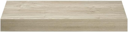 Set of 2 Oak Honeycomb Floating Wall Shelves, Modern MDF and Metal Storage, 15.7 x 9.1 x 1.5 Inches, Invisible Mounting System for Home Decor and Display