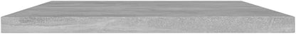 Set of 4 Wall Mounted Shelves, 23.6 Inch Floating Shelf Boards, Concrete Grey Engineered Wood Storage Organizers for Living Room and Bedroom