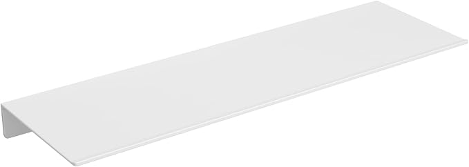 Danpoo White Floating Shelf for Wall Storage, Metal Wall Shelf for Living Room/Bathroom/Kitchen, Display Shelf for Collectibles, 16