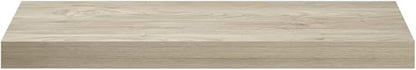 Set of 2 Oak Honeycomb MDF Floating Wall Shelves with Metal Brackets for Modern Home Decor and Space Saving Storage