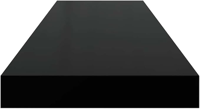 Black Honeycomb MDF Metal Medium Floating Wall Shelf Set of 4, Matte Black Modern Wall Mounted Shelves for Living Room Office Bedroom Storage Display