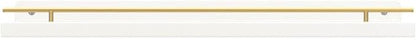 WOPITUES Floating Shelves with Gold Metal Guardrail, Shelves for Wall Decor Set of 3, Wall Shelves for Bedroom, Bathroom, Kitchen, Living Room, Plants, Picture Frames, Art- White and Gold