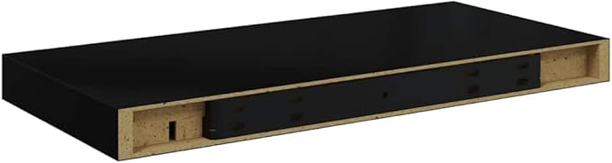 Wall Shelf Set of 4 Black Honeycomb MDF with Metal Wall Mounting, Floating Shelves for Modern Decor, Minimalist Display Storage for Books and Collectibles, Easy Installation,