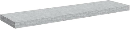 Gray Honeycomb MDF Floating Wall Shelf 35.4 Inches Long with Metal Mounting Hardware for Modern Home Storage and Display