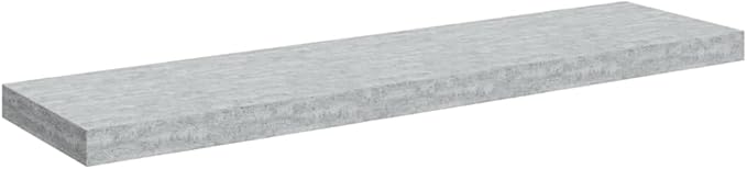 Gray Honeycomb MDF Floating Wall Shelf 35.4 Inch Long Metal Mounted Storage for Modern Decor and Display