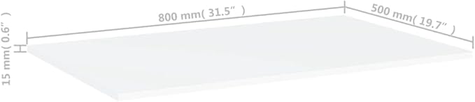Set of 4 Wall Mounted Floating Shelves, 31.5 x 19.7 inch White Engineered Wood Storage Shelves for Living Room, Bedroom, and Home Office Organization