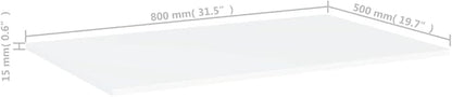 Set of 4 Wall Mounted Floating Shelves, 31.5 x 19.7 inch White Engineered Wood Storage Shelves for Living Room, Bedroom, and Home Office Organization