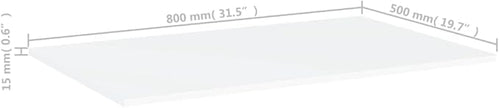 Set of 4 Wall Mounted Floating Shelves, 31.5 x 19.7 inch White Engineered Wood Storage Shelves for Living Room, Bedroom, and Home Office Organization