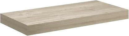Floating Wall Shelf Set of 2, Oak Honeycomb MDF with Metal Frame, Modern Invisible Mount Shelves for Home Display and Storage, 19.7x9.1x1.5 Inches, Matte Finish, Holds 15.4