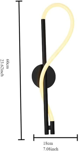Luxury Minimalist Wall Sconce - Dimmable 3-Color Changing Designer Light for Dining Room, Bedroom, Living Room & Hallway