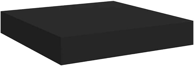 Black Honeycomb Floating Wall Shelves Set of 2, Modern Matte Black MDF and Metal Compact Shelves for Home Decor, Wall Mounted Storage Display Organizer