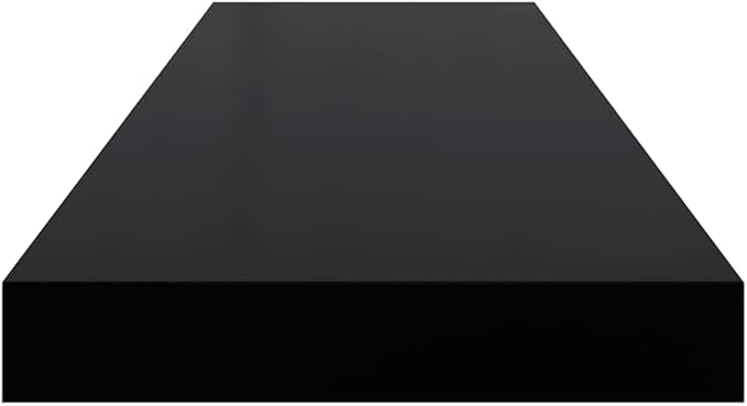 Black Honeycomb MDF Metal Floating Wall Shelf Set of 4, Modern Matte Finish for Living Room Office Bedroom, Stylish Display Storage, Durable Engineered Board, Space-Saving