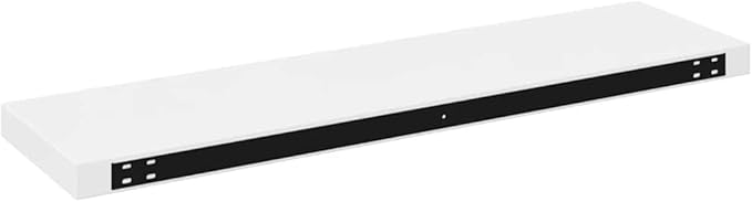 High Gloss White Honeycomb MDF Floating Wall Shelf with Metal Brackets, Modern Minimalist Design for Home and Office Display, Easy Installation and Strong Support, 4-Piece Set
