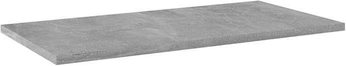 Set of 4 Wall Mounted Shelves, 23.6 Inch Floating Shelf Boards, Concrete Grey Engineered Wood Storage Organizers for Living Room and Bedroom