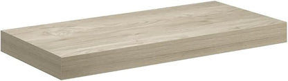Floating Wall Shelf Oak Honeycomb MDF 19.7 x 9.1 x 1.5 Inches Modern Minimalist Invisible Mounting Durable Display