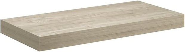 Floating Wall Shelf Oak Honeycomb MDF 19.7 x 9.1 x 1.5 Inches Modern Minimalist Invisible Mounting Durable Display