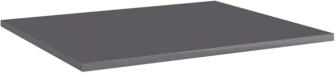 Set of 8 High Gloss Gray Floating Shelves, 23.6x19.7 Inch Wall Mounted Storage Shelving Unit for Living Room, Modern Engineered Wood Display Ledge