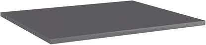 Set of 8 High Gloss Gray Floating Shelves, 23.6x19.7 Inch Wall Mounted Storage Shelving Unit for Living Room, Modern Engineered Wood Display Ledge