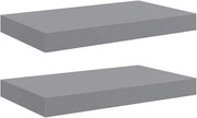 Floating Wall Shelves 2 pcs Gray 15.7