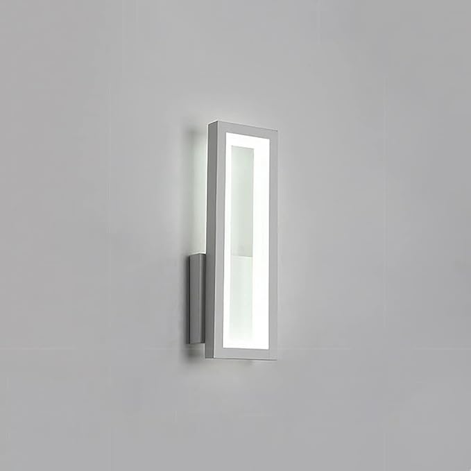 LED Wall Light Modern Metal Wall Sconce Lighting 16W Bedside Wall Lamp, Nordic Rectangle Wall Sconces Indoor Wall Wash Lights for Living Room Bedroom Bedside Hallway