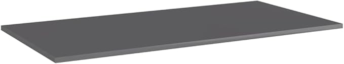 Set of 4 Floating Shelves, 31.5 Inch Modern Wall Mounted Storage Shelves, High Gloss Grey Engineered Wood Display Ledges for Living Room and Bedroom