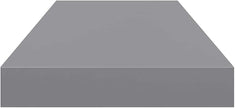 Gray Honeycomb MDF and Metal Medium Floating Wall Shelf Set of 2, Modern Matte Finish for Living Room Bedroom Office Storage and Display