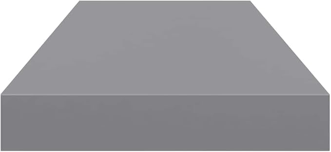 Gray Honeycomb MDF Metal Medium Floating Wall Shelf Set of 2, Modern Matte Finish Storage Display Shelves for Living Room Bedroom Office