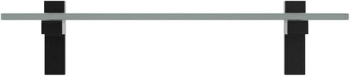KES Glass Shelves for Bathroom 2 Pack, 16 Inch Tempered Glass Floating Shelves Wall Mount Matte Black, BGS3201S40-BK-P2