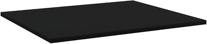 Set of 8 Floating Wall Shelves, 23.6-Inch Modern Black Engineered Wood Bookshelves for Living Room, Kitchen, Bedroom, and Home Office Wall Decor