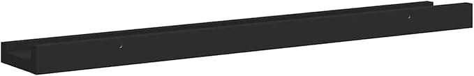 Picture Frame Ledge Shelves, Wall Mounted Display Shelves 60x9x3 cm MDF for Photo Display and Wall Decoration
