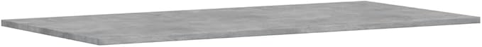 Set of 4 Floating Wall Shelves, 39.4 Inch Modern Concrete Grey Engineered Wood Storage Shelving for Living Room, Bedroom, Home Office Decor