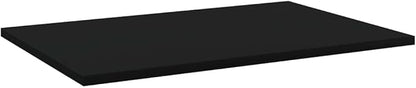 Set of 8 Floating Shelves, 23.6 x 15.7 Inch Engineered Wood Storage Boards for Wall Mounting, Matte Black Decorative Shelving for Living Room, Kitchen, and Office Organization
