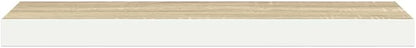 Modern Floating Wall Shelf Set of 2, Oak and White Honeycomb MDF with Metal Frame for Stylish Storage and Seamless Design