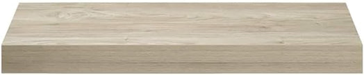 Floating Wall Shelf Oak Honeycomb MDF 19.7 x 9.1 x 1.5 Inches Modern Minimalist Invisible Mounting Durable Display