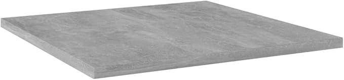 Set of 4 Floating Shelves 15.7 Inch Square Wall Mounted Shelving Boards for Home Decor Display Modern Concrete Grey Engineered Wood Storage Organizers